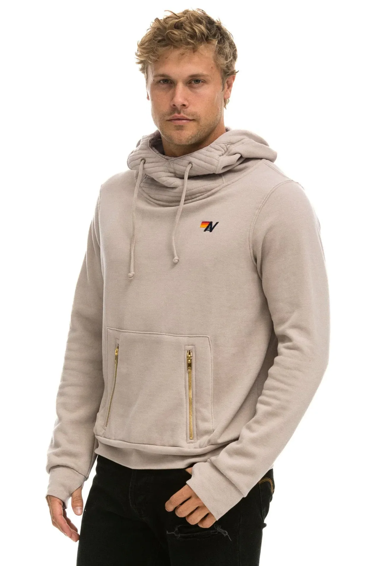 Aviator Nation NINJA PULLOVER UNISEX HOODIE - SAND
