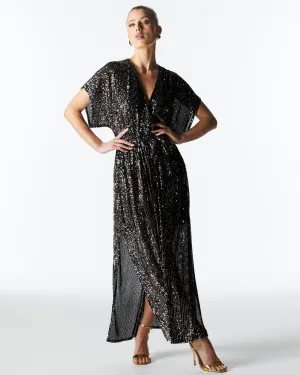 Fate   Becker Impression Sequin Dress - Gunmetal